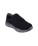 Skechers Men’s Textured Walking Shoes with Lace-Up Closure 204754-BLK-1