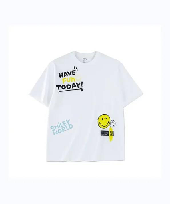 ANTA Men's IP Smiley Lifestyle SS Tee Shirt Relax Fit