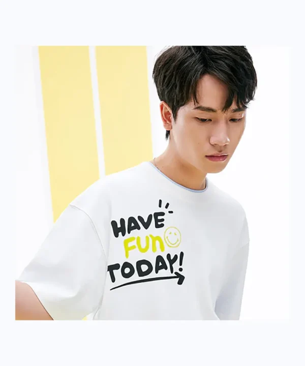 ANTA Men's IP Smiley Lifestyle SS Tee Shirt Relax Fit