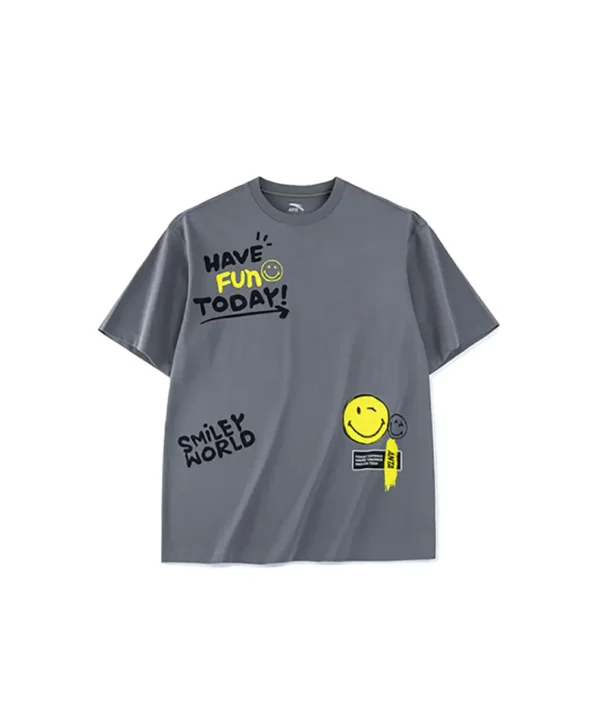 ANTA Men's IP Smiley Lifestyle SS Tee Shirt Relax Fit