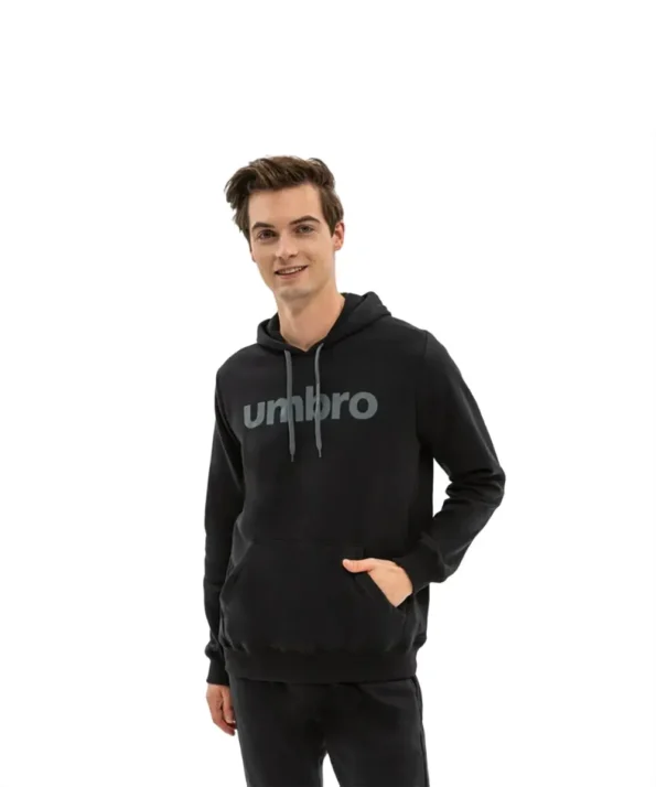 Umbro Men's Linear Logo Graphic Hoodied Sweatshirt 
