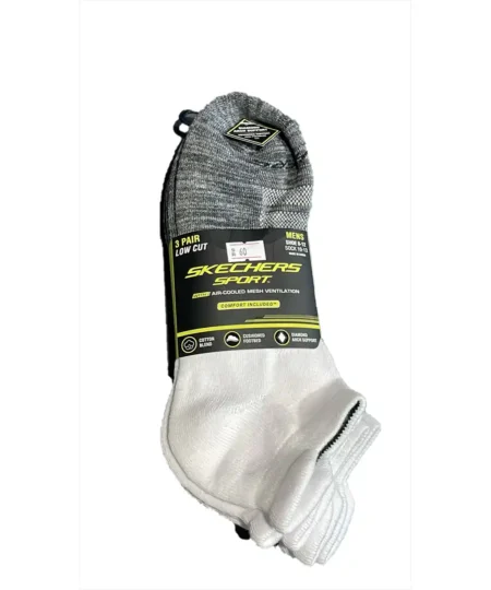 Skechers Men's 3 Pair Low-Cut Socks